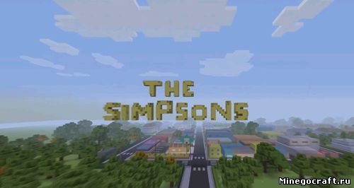 Заставка Симпсонов в Minecraft